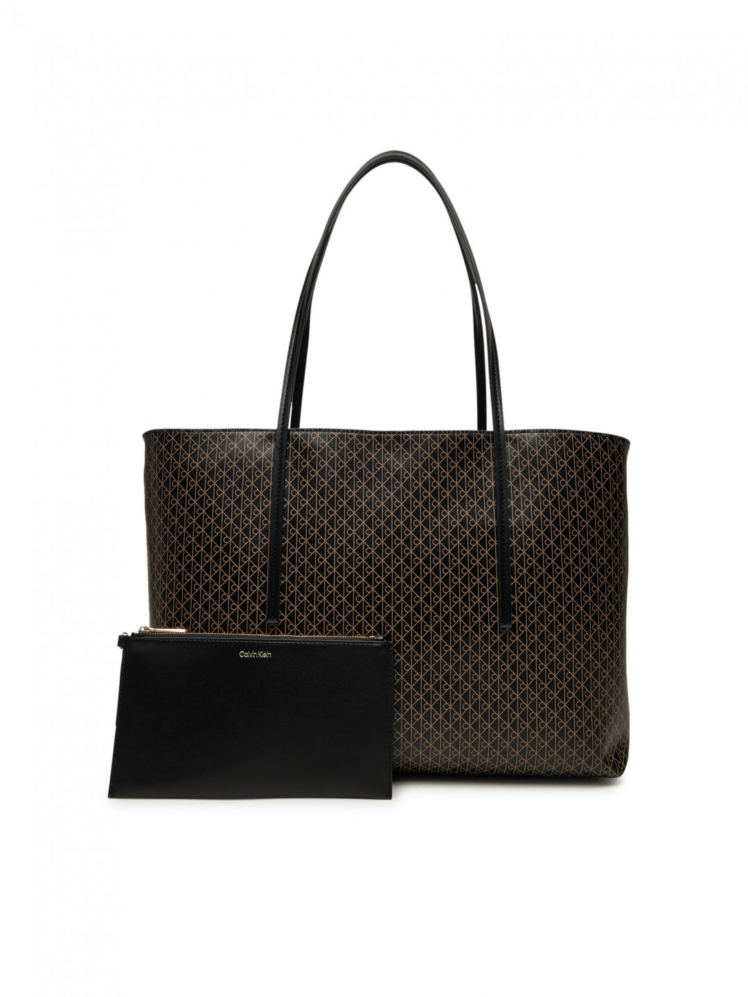 Calvin Klein Kabelka Emblem Aop Tote W Pouch LV04F3266G Černá